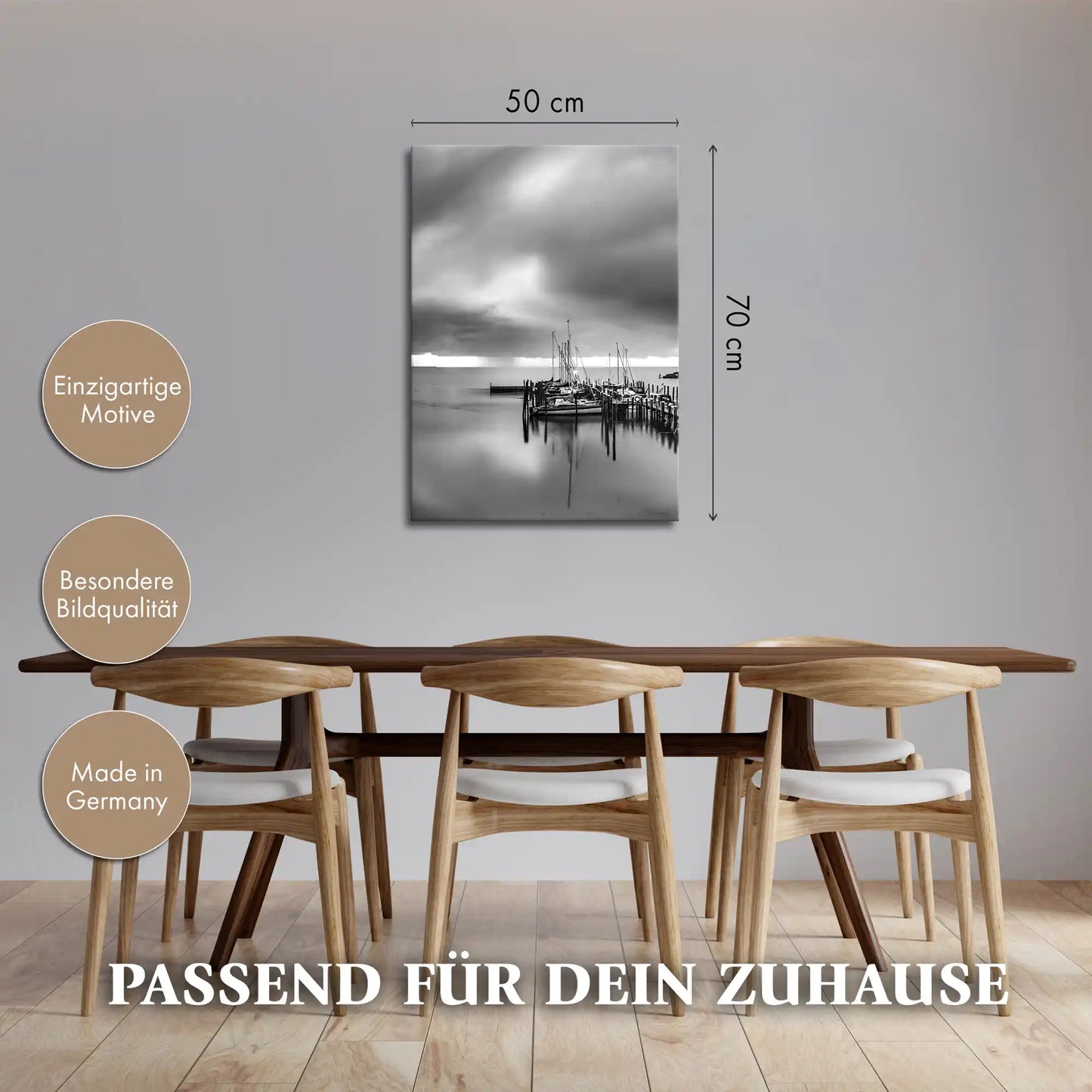 Leinwandbild - Gewitterstimmung am Pier