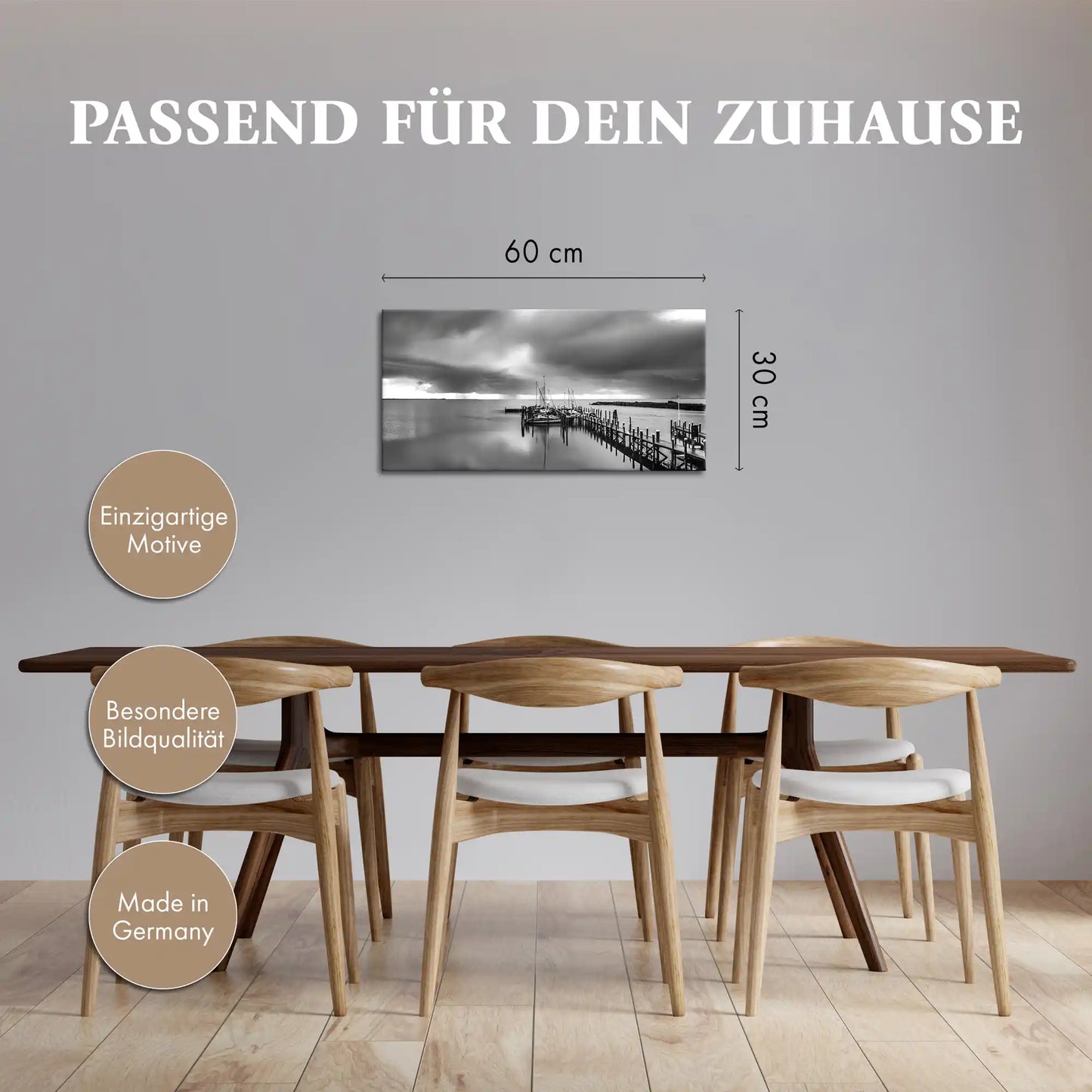 Leinwandbild - Gewitterstimmung am Pier