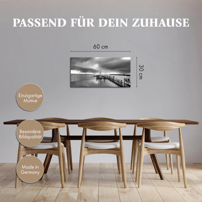 Leinwandbild - Gewitterstimmung am Pier
