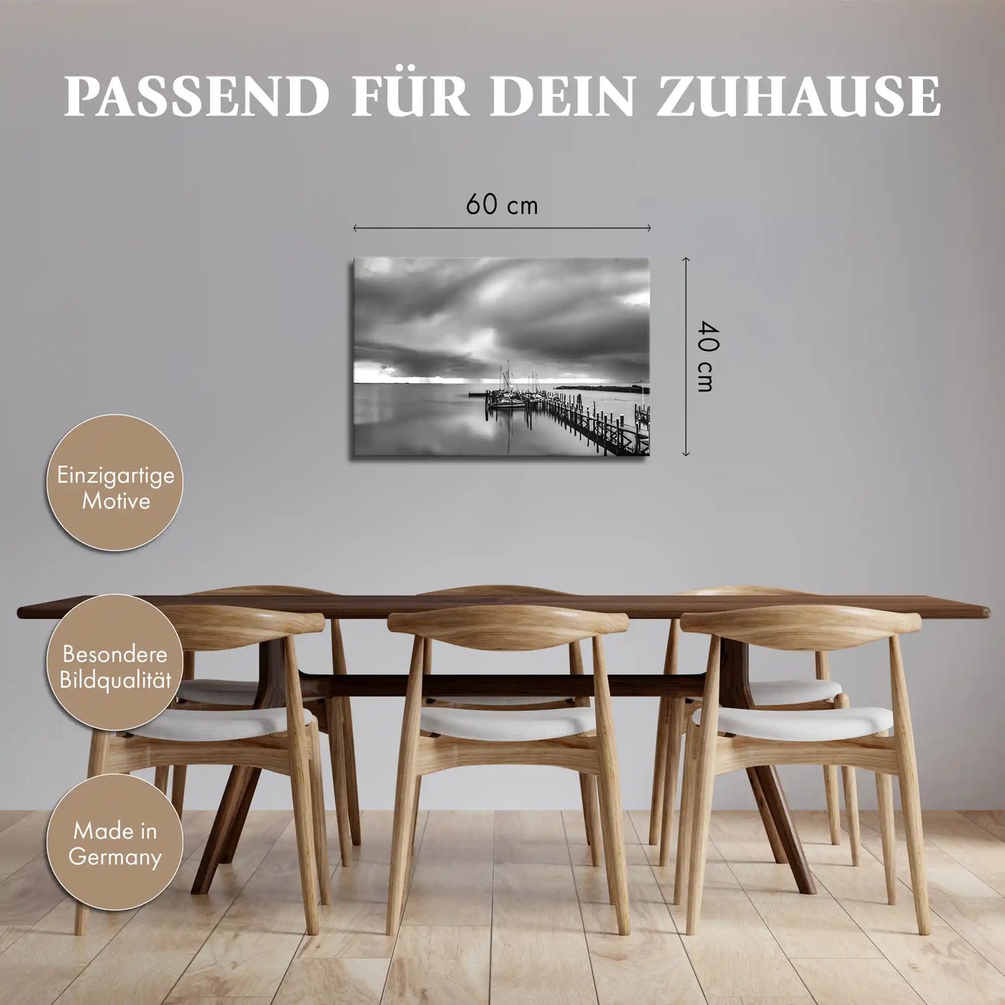 Leinwandbild - Gewitterstimmung am Pier