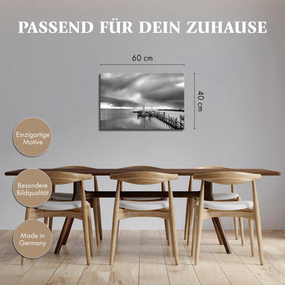 Leinwandbild - Gewitterstimmung am Pier