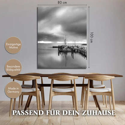 Leinwandbild - Gewitterstimmung am Pier
