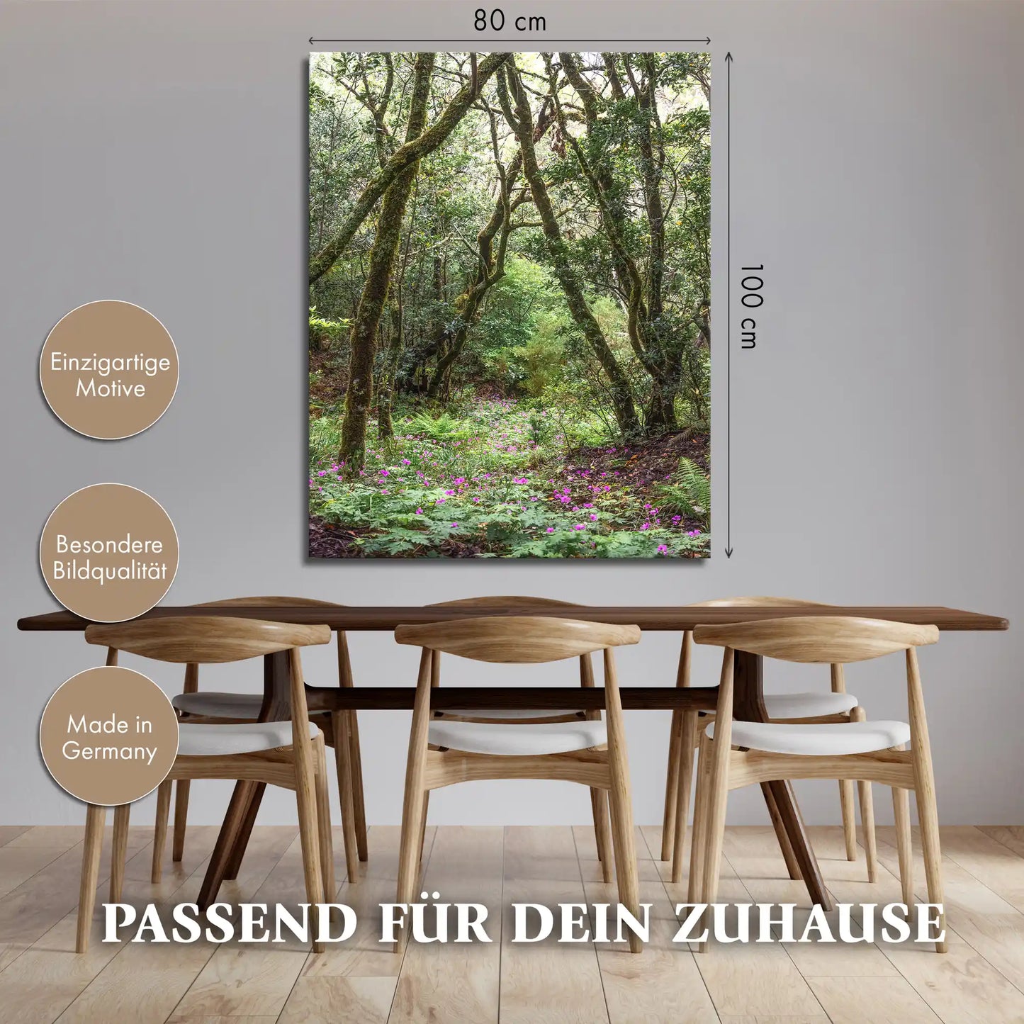 Leinwandbild - Blühender Lorbeerwald