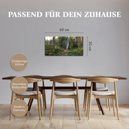 Leinwandbild - Aufstieg zum Wasserfall